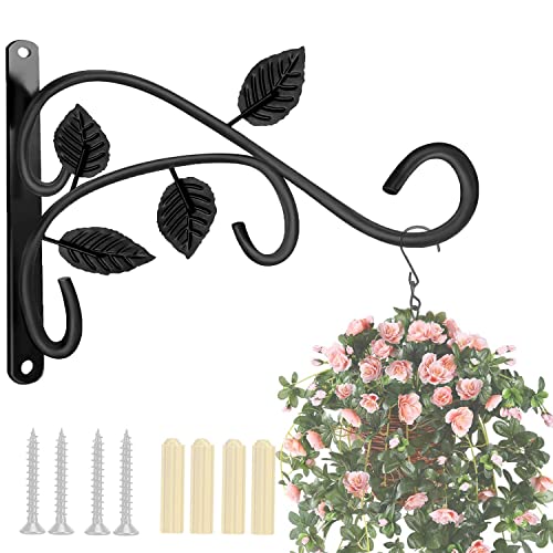 Axgo Wall Mount Hanging Plant Hook, Rust-Resistant Metal Plant Hanger for Flowers, Lanterns, Bird Feeders, Wind Chimes