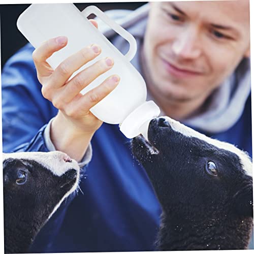 BESPORTBLE 2L Calf Nursing Bottle 4-Pound Feeder Handle Silicone Calf Milk Bottle for Animal Feeding