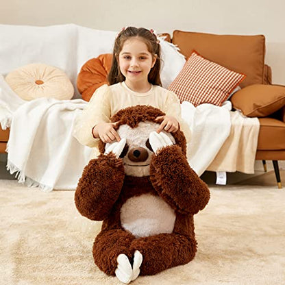 IKASA Giant Sloth Stuffed Animal Hanging Three Toed 30" Plush Toy,Large Big Jumbo Soft Toys,Huge Size Cute Fluffy Plushy Plushie,Gifts for Kids - style: Sloth