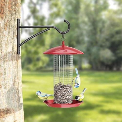 6 Inch 2 Pack Heavy Duty Plant Hangers Outdoor, Metal Plant Brackets for Hanging Baskets, Plant Wall Hooks for Bird Feeders, Wind Chimes & Lanterns, Premium Metal Hooks Matte Black, 30lbs Capacity - size: 6 in, 2 pk