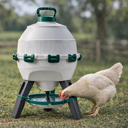Hatching Time Automatic Poultry Drinker 6 Gallon 22.7 L – Gravity-Fed Chicken Waterer for Coop – UV-Stabilized Plastic Chicken Water Feeder – Easy-Clean, Top-Fill Water Dispenser for Chickens & Ducks