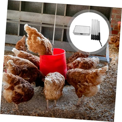 DOITOOL Scooper for Waste Long Metal Poultry with Large Detachable Handle and 66.8" Removal Manure Cleaning in Animal Agricultural and Livestock Stall Supplies