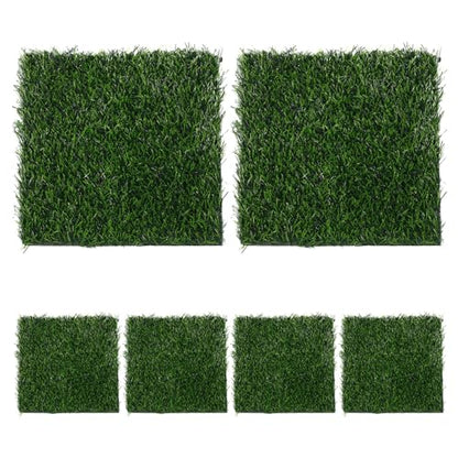 Levemolo 6pcs Chicken Coop Nesting Pads - Washable Grass Carpet Nest Mat for Laying Hens - Artificial Turf Bedding for Poultry House and Chicken Box Liners 11.8x11.8 Inch - color: Green