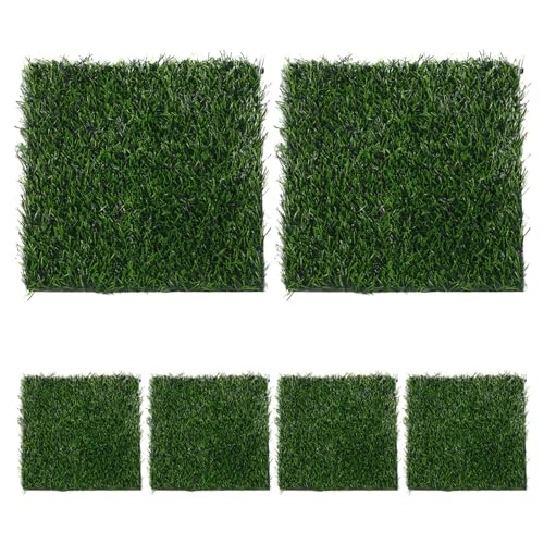 Levemolo 6pcs Chicken Coop Nesting Pads - Washable Grass Carpet Nest Mat for Laying Hens - Artificial Turf Bedding for Poultry House and Chicken Box Liners 11.8x11.8 Inch - color: Green