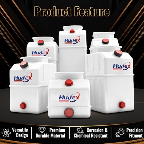 3 Quart Poly Power Unit Reservoir for Hydraulic Systems, Polyethylene Flat Bottom Utility Fluid Tank for Dump Trucks Trailers RVs Boats - size: 3 Quart