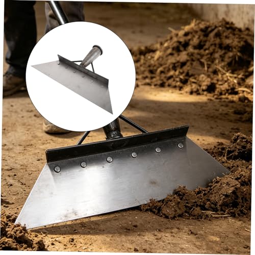 Heavy Duty Manganese Steel Livestock Manure Scraper and Animal Dung Shovel 32cm for Farm Barn Cleaning and Manure Removal
