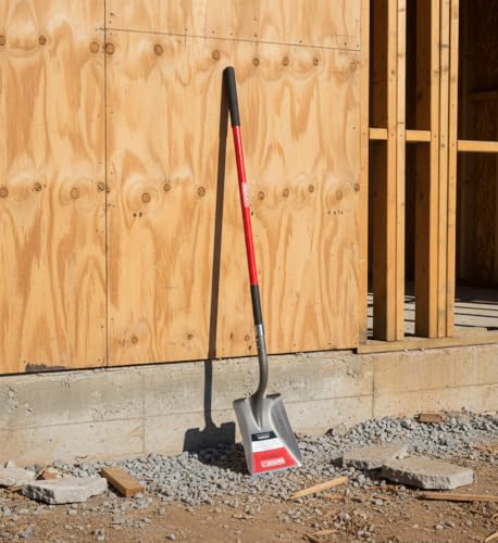 Radius Premium Heavy Duty Steel Square Point Shovel, 58" Handle - style: Long-Handle, Square Point