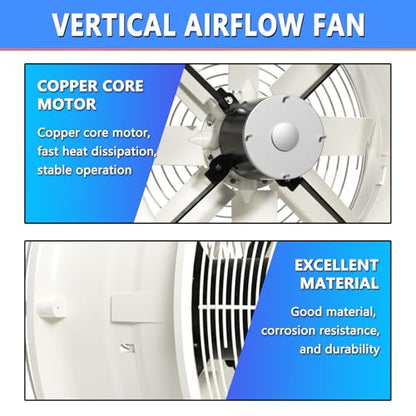 Air Circulator High Speed Air Ventilation Floor Fan 3470CFM Heavy-Duty Standing Fan for Greenhouse, Factory, hotel, 120V/60Hz,1720RPM Greenhouse Fan
