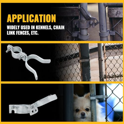VIVIDA 1-3/8" x 1-7/8" Chain Link Gate Latch, Fence Fork Latch for Metal Gates with Padlock Hole, Galvanized Steel, Chain Link Fence Parts, 1 PCS - size: 1-3/8" x 1-7/8" (1 PCS)
