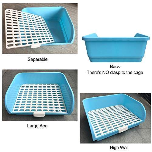 Guinea Pig Playpen with Cover, Bunny Playpen with Top & Large Rabbit Litter Box, Small Animal Potty Trainer