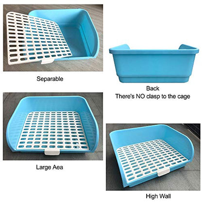 Guinea Pig Playpen with Cover, Bunny Playpen with Top & Large Rabbit Litter Box, Small Animal Potty Trainer