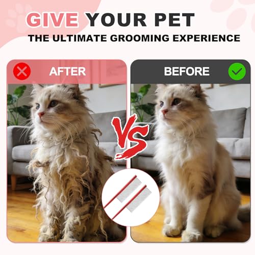 Grooming Pet Comb, 7.2Inch Dog Rat Tail Comb with Rounded Ends Cat Hair Trimmer Combs Knots Mats Loose Hair Removal (Purple), Intended for Small Dog Cat - color: Purple