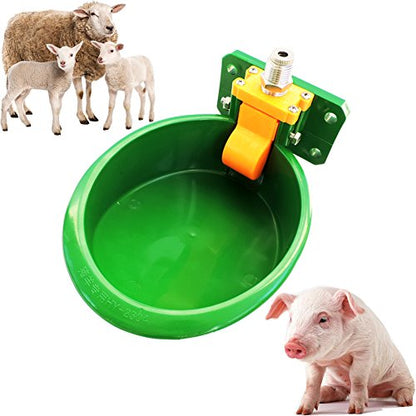 Automatic Hog Water Bowl for Swine Pig Sheep Livestock Plastic Goat Waterer | Self-Fill Cattle Water Trough, Animal Watering Supplies Multi-Purpose Bucket Drinker Cow Water Dispenser
