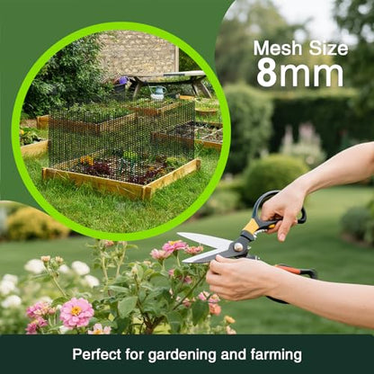 Plastic Wire Mesh Fence 16IN x 10FT, Black Plastic Net, Suitable for Poultry, Dogs, Rabbits, Snakes, Garden Barrier, Balcony Pet Fence, Chicken Fence - color: Black, size: 16IN x 10FT