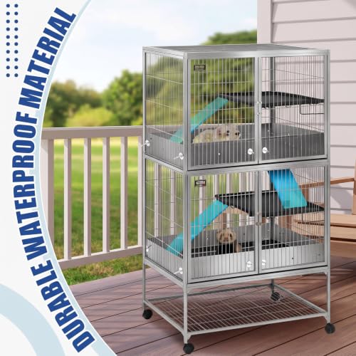 Chunful Scatter Guards Compatible with Ferret Nation & Critter Nation, 9 Pcs Pull Out Adjustable Small Animal Cages Guards, Urine & Litter Containment for Ferrets, Chinchillas, Rats (Aluminum Color) - color: Aluminum Color