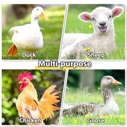 Large Metal Chicken Coop, Chicken Runs for Yard with Cover Walk-in Poultry Cage for 10 20 Chickens, Chicken Pen Duck Coop with Water-Resident Top and Feeding Door, Spire Hen House 12.8Lx9.84Wx6.6H FT - size: 153.6"L x 118.0"W x 79.2"H
