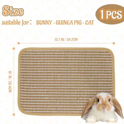 Rabbit Scratching Pad, Sisal Scratching Pad for Bunny, Guinea Pig, Cat. Resting Mats for Cages, Forage Grass Mat Indoor Essentials Accessories - size: TZZB-1PC