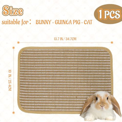 Rabbit Scratching Pad, Sisal Scratching Pad for Bunny, Guinea Pig, Cat. Resting Mats for Cages, Forage Grass Mat Indoor Essentials Accessories - size: TZZB-1PC
