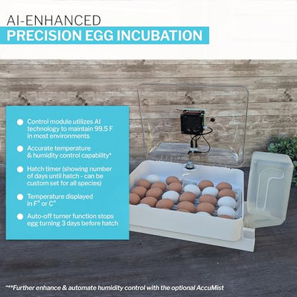 IncuView 3 Pro All-in-One Automatic Egg Hatching Incubator with AquaTank - style: IncuView + AquaTank (Extra Capacity)
