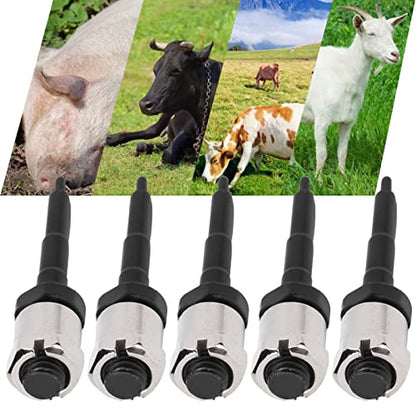5Pcs Ear Tag Needle Pin, Stainless Steel Livestock Ear Tagger, Ear Tag Applicator Pliers for Livestock Cow Pig Cattle