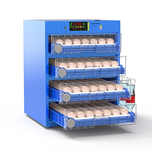 Eggs Incubator for Hatching Eggs, Automatic Egg Turning and Humidity Control, Automatic Water Adding, Egg Candler, Poultry Egg Incubators for Chicken Duck Goose Pigeon Quail (Blue, 256 Eggs) - size: 256 eggs