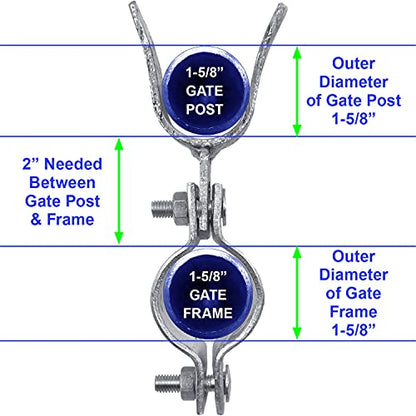 1-5/8" x 2-3/8" Galvanized Chain Link Fork Latch for Gates with Padlock Hole - Case of 25 - size: 1-5/8" X 2-3/8" - Case