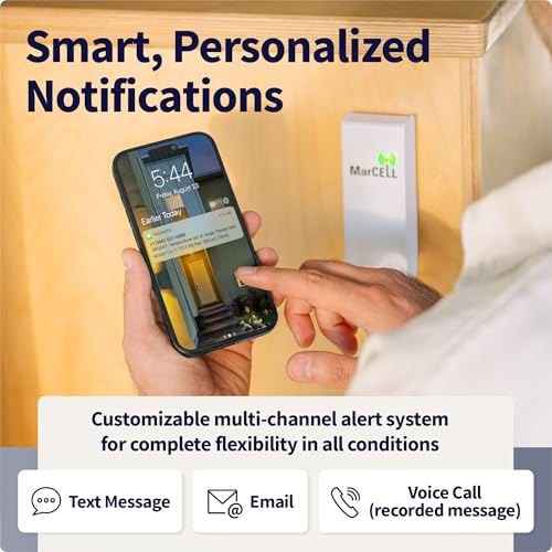 MarCELL Cellular Temperature, Humidity & Power Monitor (Verizon) - Made in The USA - RVs, Pet Safety Monitoring, Second Home Monitoring, Greenhouse Monitoring,- 24/7 Monitoring & Instant Alerts