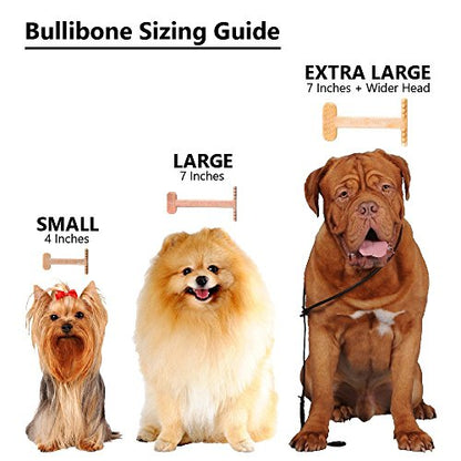 Bullibone Nylon Dog Chew Toy for Aggressive Chewers - Dental Hygiene Bone with Bacon Flavor, Durable Tough Chew Toys for Extra Large Dogs, Indestructible Dog Bone - 3 Pack - size: XL