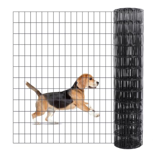 Welded Wire Mesh 48in x100ft 16 Gauge PVC Coated Garden Metal Mesh | Perfect for gardens, raised beds, chicken coops, rabbit enclosures and outdoor DIY projects with durable welded metal mesh. - size: 2×3in 48''×100'