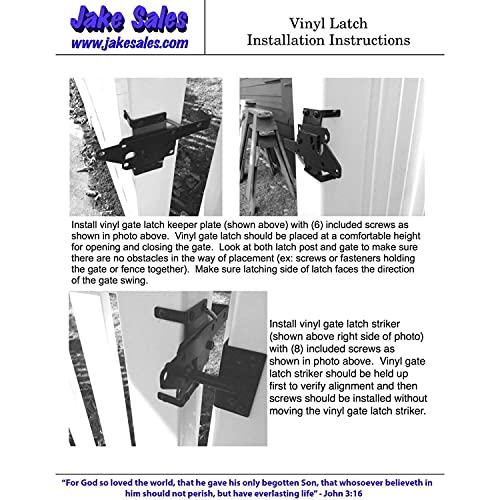 Self Closing Vinyl Fence Gate Double Gate Hardware Kit White (for Vinyl, PVC etc Fencing) - Double Fence Gate Kit has 4 Hinges, 1 Latch, and 1 Drop Rod - size: Self Close Double White