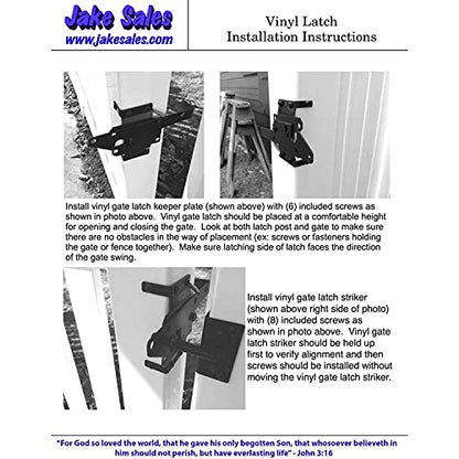 Self Closing Vinyl Fence Gate Double Gate Hardware Kit White (for Vinyl, PVC etc Fencing) - Double Fence Gate Kit has 4 Hinges, 1 Latch, and 1 Drop Rod - size: Self Close Double White