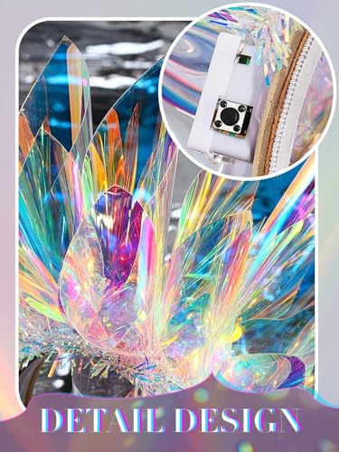 JAKAWIN Light Up Headband LED Crown Rave Headpiece Costume Hair Accessories for Women