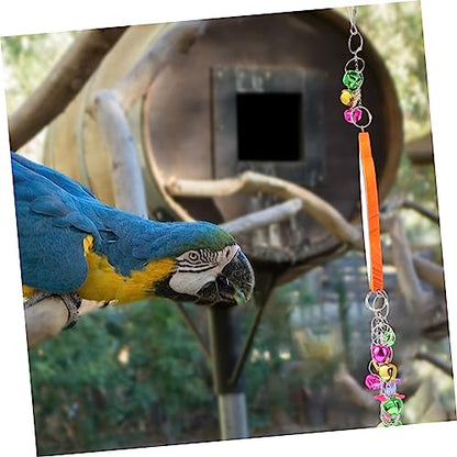 VICASKY 1pc Bird Mirror Toy for Parrots and Chickens Sturdy with Bell Fun Chewing Plaything for Cages Easy Installation Rooster Coop Accessory