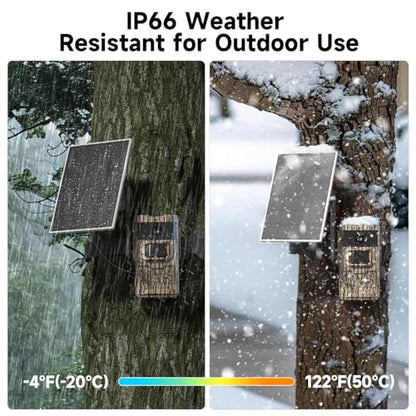 TKENPRO Trail Camera, Cellular Trail Cameras with Built in SIM Card Unlimited Data Plan 2K Live Video Game Camera Trail Cameras with Night Vision Motion Activated Waterproof IP66 Deer Camera