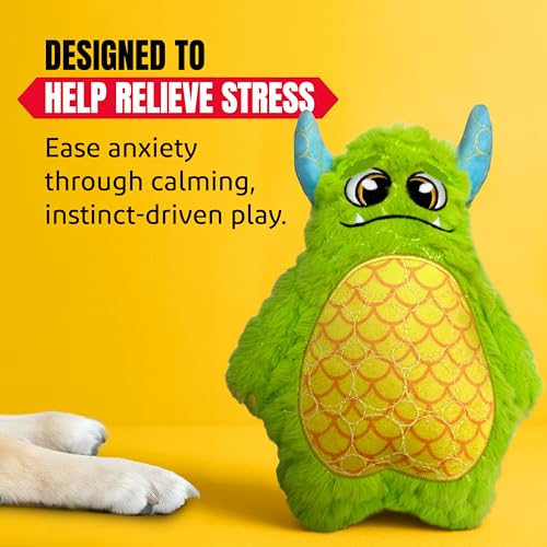Bite Force Dog Toy - Large Durable & Strong Plush Green Monster Dog Toy, Kevlar-Reinforced for Aggressive Chewers - color: Large - Billy the Beast Monster