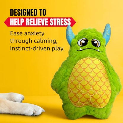 Bite Force Dog Toy - Large Durable & Strong Plush Green Monster Dog Toy, Kevlar-Reinforced for Aggressive Chewers - color: Large - Billy the Beast Monster