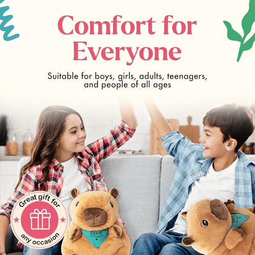 Lilly's Love Weighted Stuffed Animals for Adults & Kids — 5lb Calming Capybara Plush for Anxiety, ADHD & Sensory | Machine Washable Weighted Stuffed Animal w/Removable Insert | Clyde The Capybara - color: Capybara