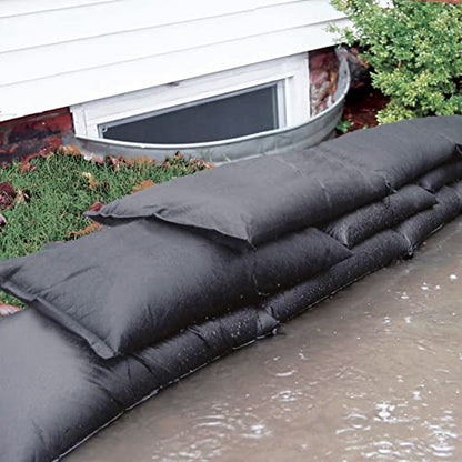 PIG Water Barrier - Sandless Sandbags for Flooding - 5 Pack - 24" L x 12" W x .25" H Water Diverter - PM50415