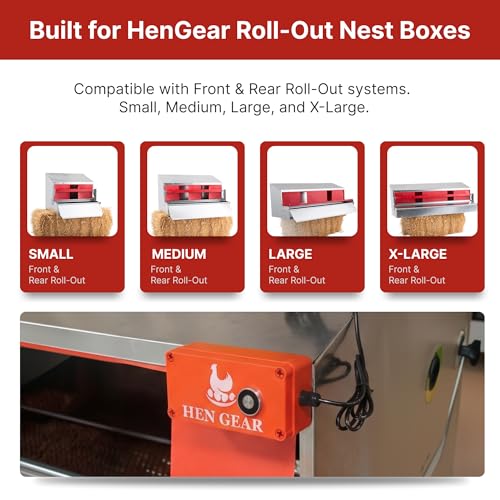 HenGear AutoRoost, Automatic Chicken Coop Door, Auto Chicken Roost Bar Opener with Timer Function, Plug-in Operation for Reliable Morning Access, Easy Setup, Auto Opener, Chicken Coop Accessories