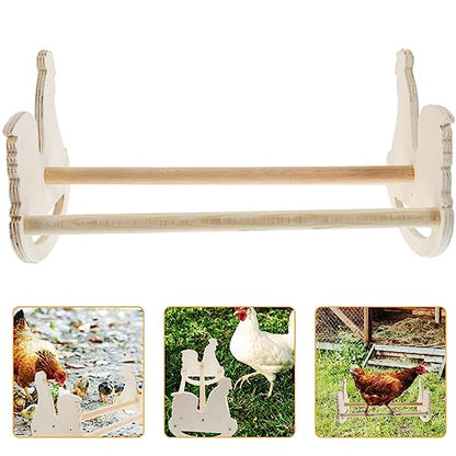 Ipetboom Chicken Swing Chicken Perch Natural Wooden Jungle Gym Roosting Bar Chick Stand for Hens Handmade Coop Swing Toys