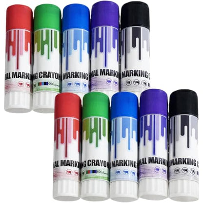 8PCS Markers, Livestock Crayon Markers 4 Colors High Visibility Marker Animal Identification Livestock Prod for Pig, Cow, Goat, Garden Statues