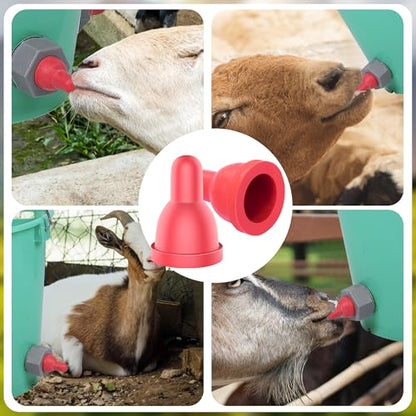 12Pcs Sheep Goat Lamb Milk Nipples Soft Rubber Pacifier for Small Animal Feed Orphaned Lamb - size: 12PCS Lamb pacifier