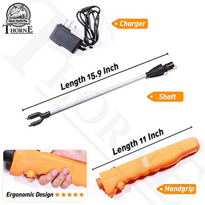 Cattle Prod, Waterproof Cattle Prod Stick with LED Light, Livestock Prod for Modern Livestock Management, X Series - style: 25.9"