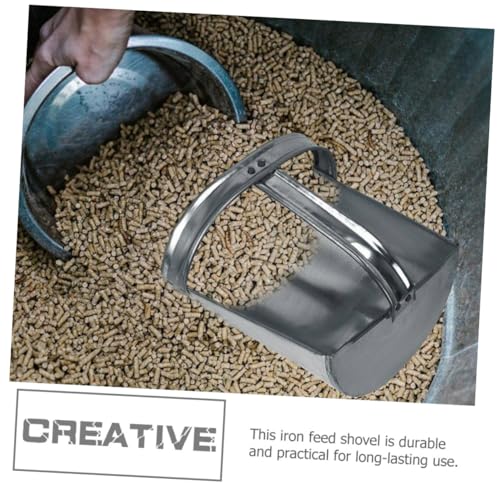 UPKOCH 1pc Iron Shovel Livestock Distribution Tool for Poultry and Farm Use Capacity Iron Feeding Scoop for Efficient Grain and Handling