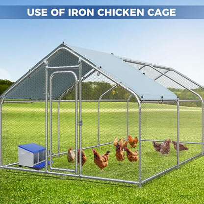 Garvee 3-Hole Roll Away Egg Collection Chicken Nesting Box, Galvanized Steel Nest Box for Laying Eggs - color: Blue, size: 3 holes