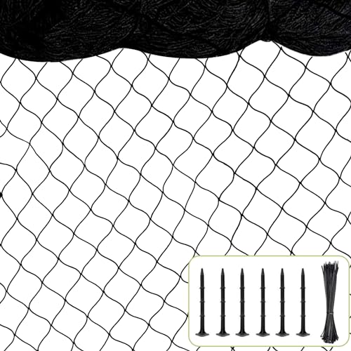 BSTPCOO 100'x100' Bird Netting for Chicken Coop, Heavy Duty Nylon 1" Mesh Poultry Netting Chicken Nettings Roof Hawk, Aviary Nettings Deer Fence Garden Net for Fruits Trees Plant - size: 100'×100'-1''
