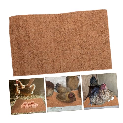 UKCOCO 4pcs Washable Chicken Nesting Pads Soft Nonslip Nesting Box Liners for Chicken Coop Reusable Laying Mats Natural Coconut Pads for Hens