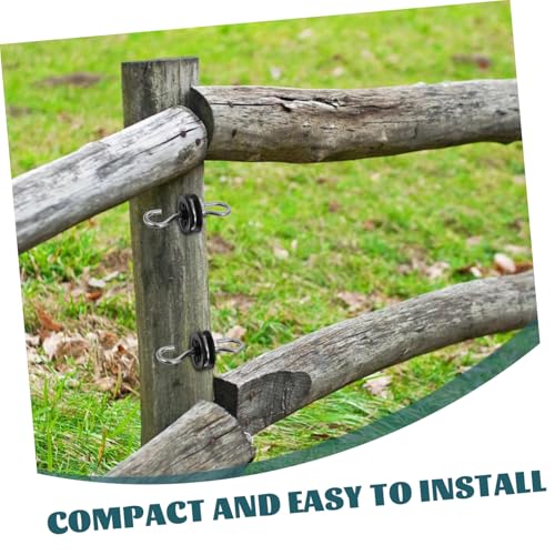 Happyyami 4pcs Screw-in Insulators for Electric Fence Accessories for Posts Secure Connection for Livestock and Farm Use