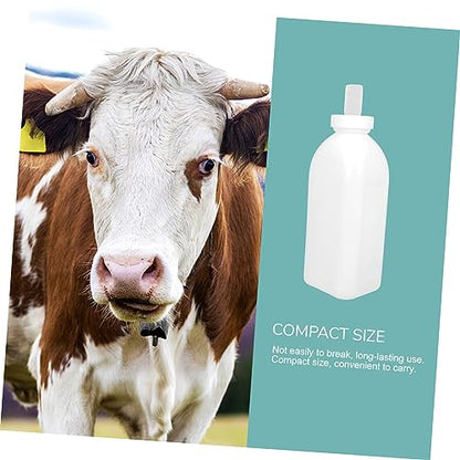 MERRYHAPY 2000ml Calf Nursing Bottle for Livestock 2L Calf Feeding Bottle with 4 Pacifiers Durable Milk Bottle for Calves Sheep and Goats