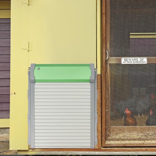 Automatic Chicken Coop Door Solar Powered, Auto Chicken Door with Light & Timer Sensor, Remote Control - IP67 Waterproof Smart Anti-Pinch Coop Door Opener